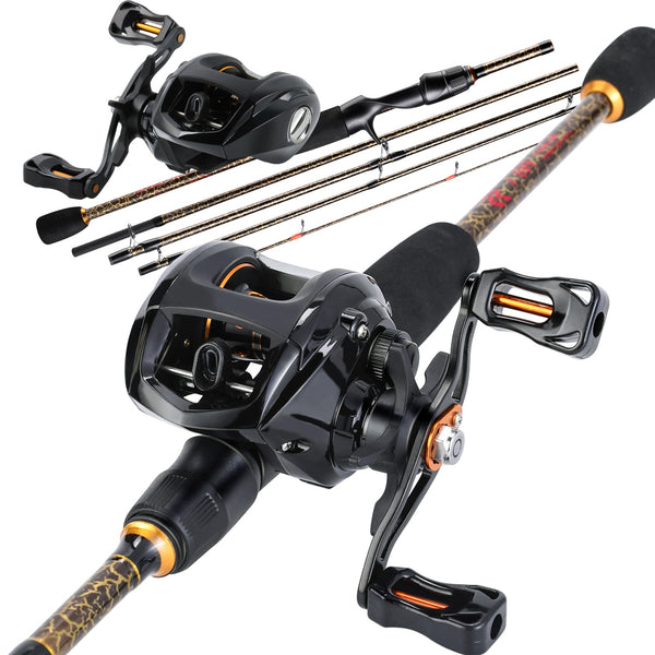 Super KIT de Pesca Vara + Carretilha Sougayilang Golden Series - Frete Grátis