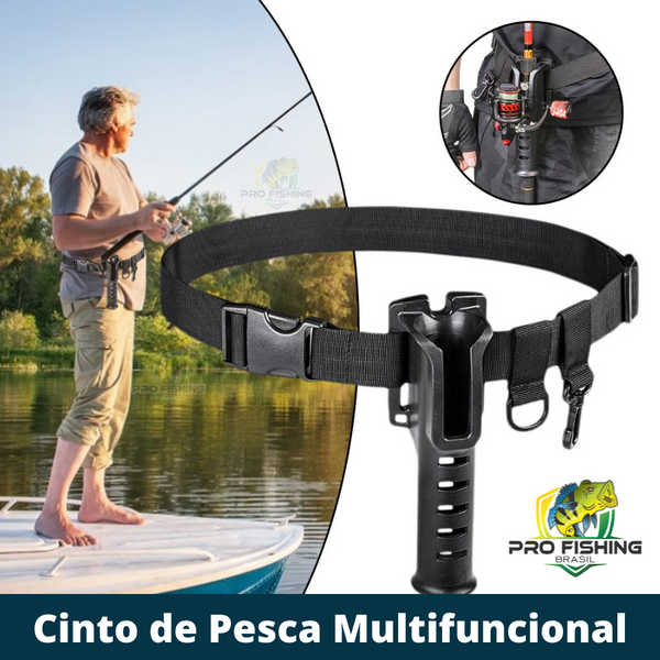 Novo Cinto com Suporte para Vara de Pesca