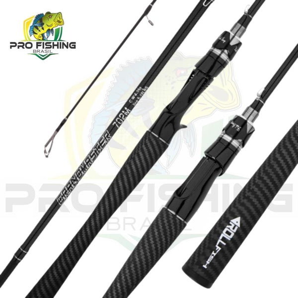 Nova Vara de Molinete em Carbono GRANDMASTER Fast Action 5-15LB - 2 Partes